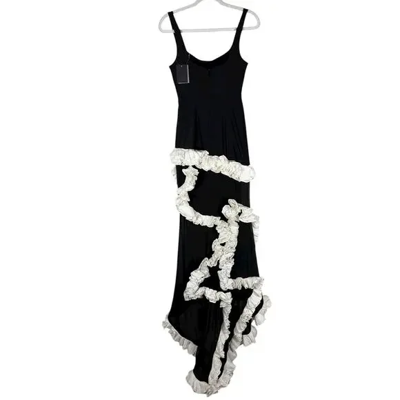 NBD Wisteria Gown Maxi Dress Ruffle Detail Formal Statement Party Gala Event XXS